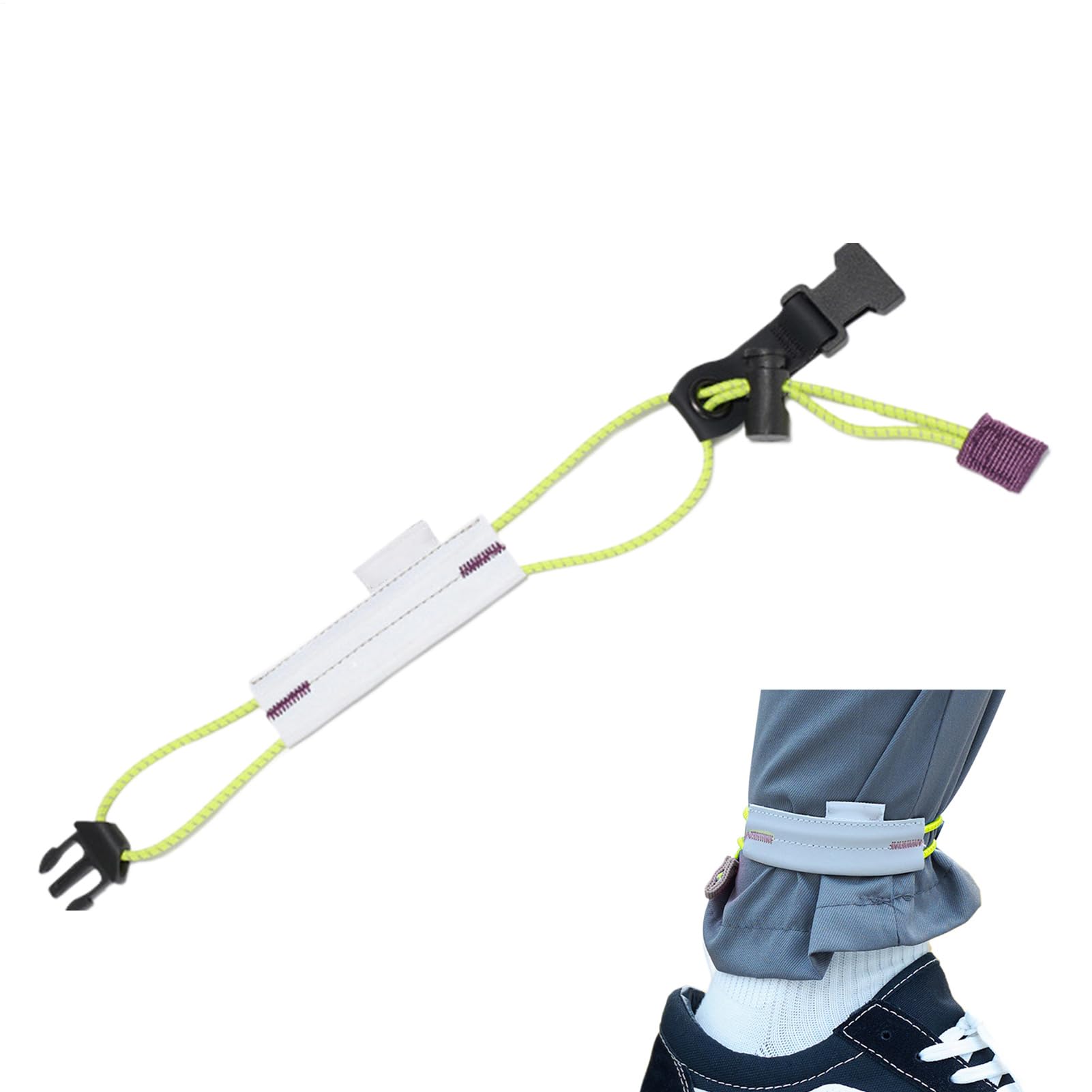 Sangle de pantalon de cyclisme, bandes réfléchissantes chevilles | Sangle de bracelets de cheville | Accessoire de cyclisme élastique réglable, sangles réfléchissantes à usage quotidien pour