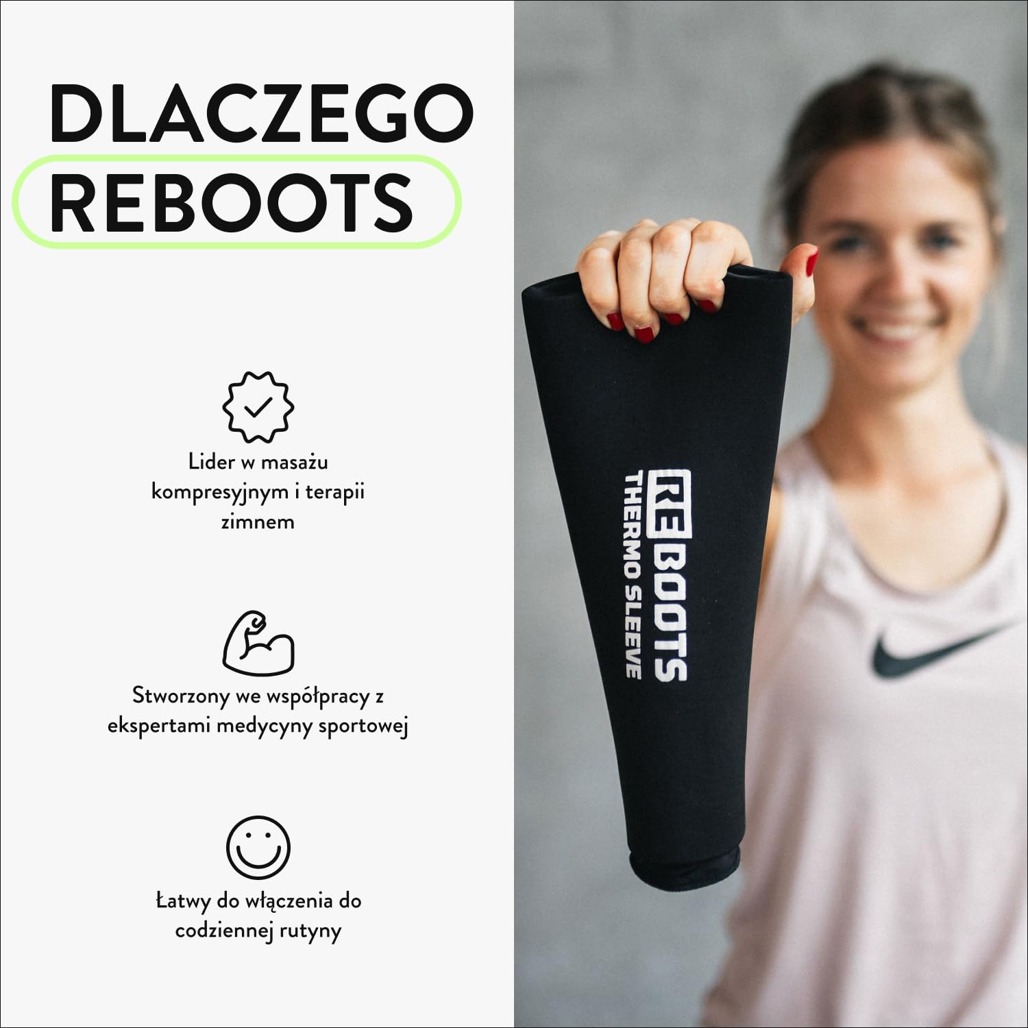 Thermo Sleeve | bandaż | terapia cieplna i zimnem | przeciwko zapaleniom | do regeneracji | podkładka rozgrzewająca i chłodząca | L