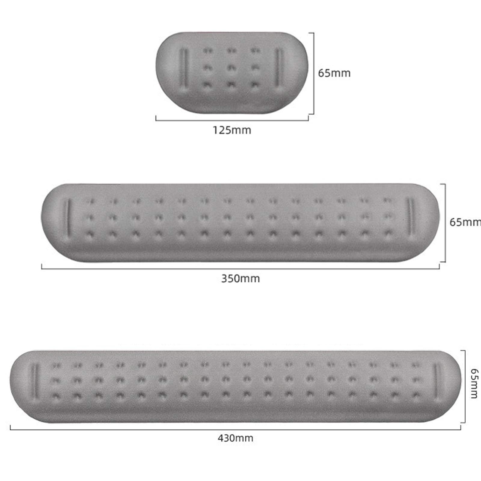Tappettino poggiapolsi per Tastiera e Mouse, in Memory Foam, ergonomico, Antiscivolo, per Giocare e Usare Il Computer, per casa e Ufficio