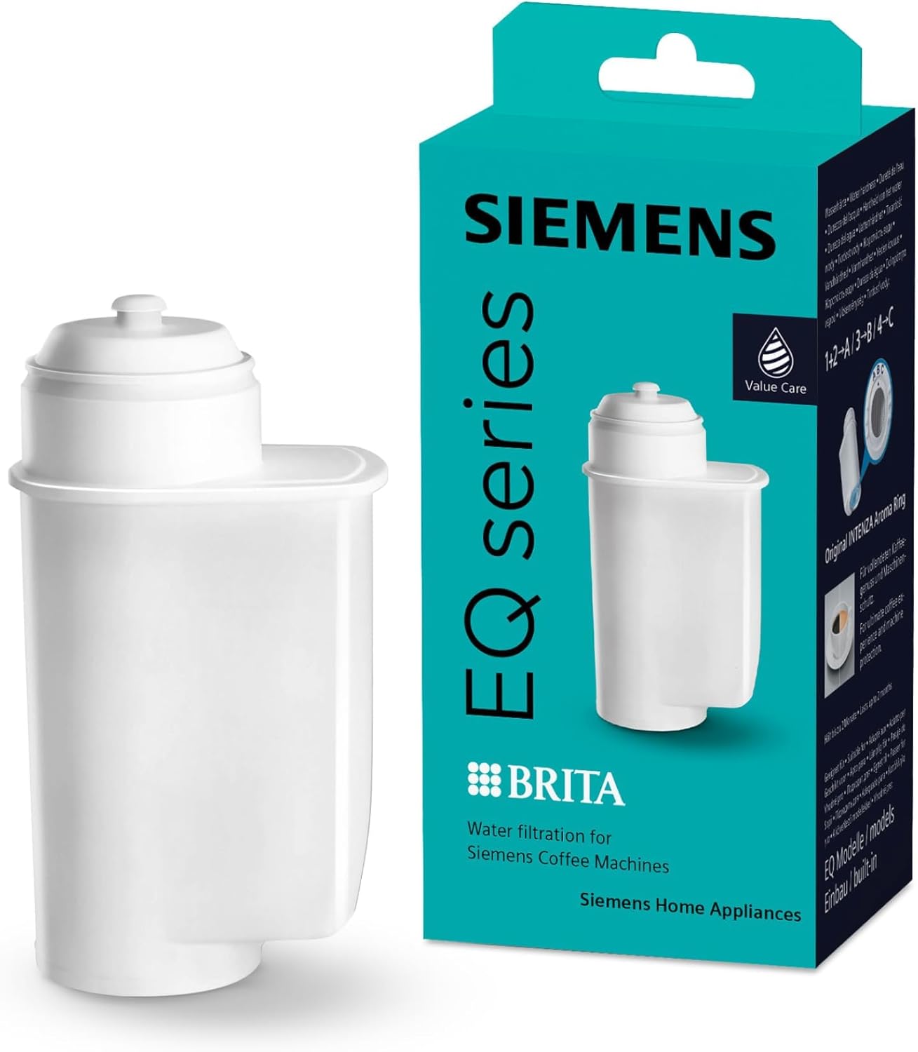 BRITA Intenza filtre à eau, spécialement conçu pour Siemens, compatible avec toutes les machines à cafés tout automatiques encastrables et de la série EQ, TZ70003 1 Unité (Lot de 1) Unique