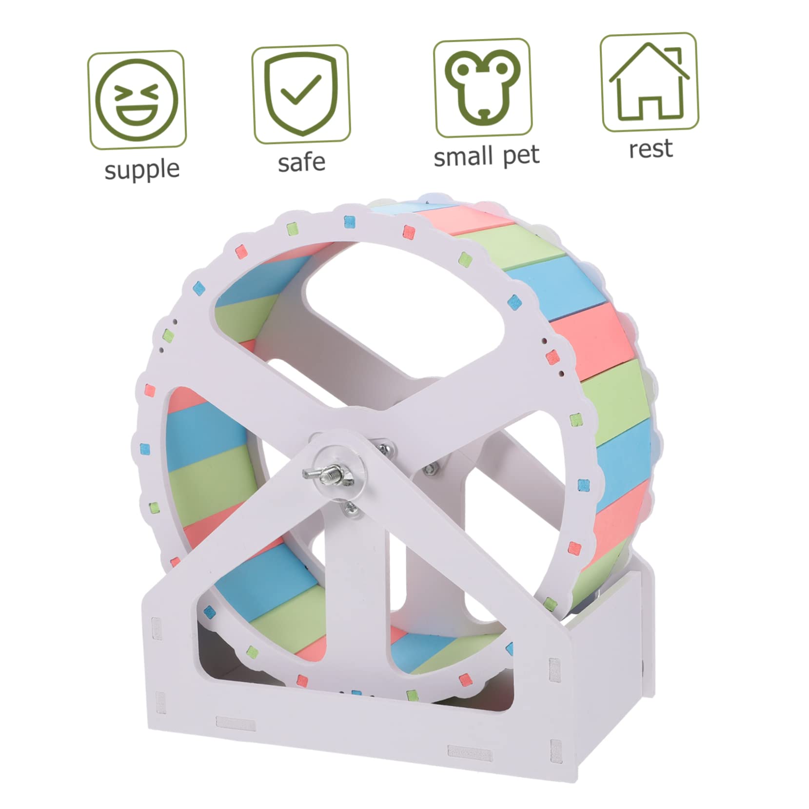 Großes Hamsterrad 21cm aus PVC für Chinchillas und Igel Geräuschloses Kleintierlaufspielzeug für Zuhause und Heimtierbedarf Einfache Selbstmontage