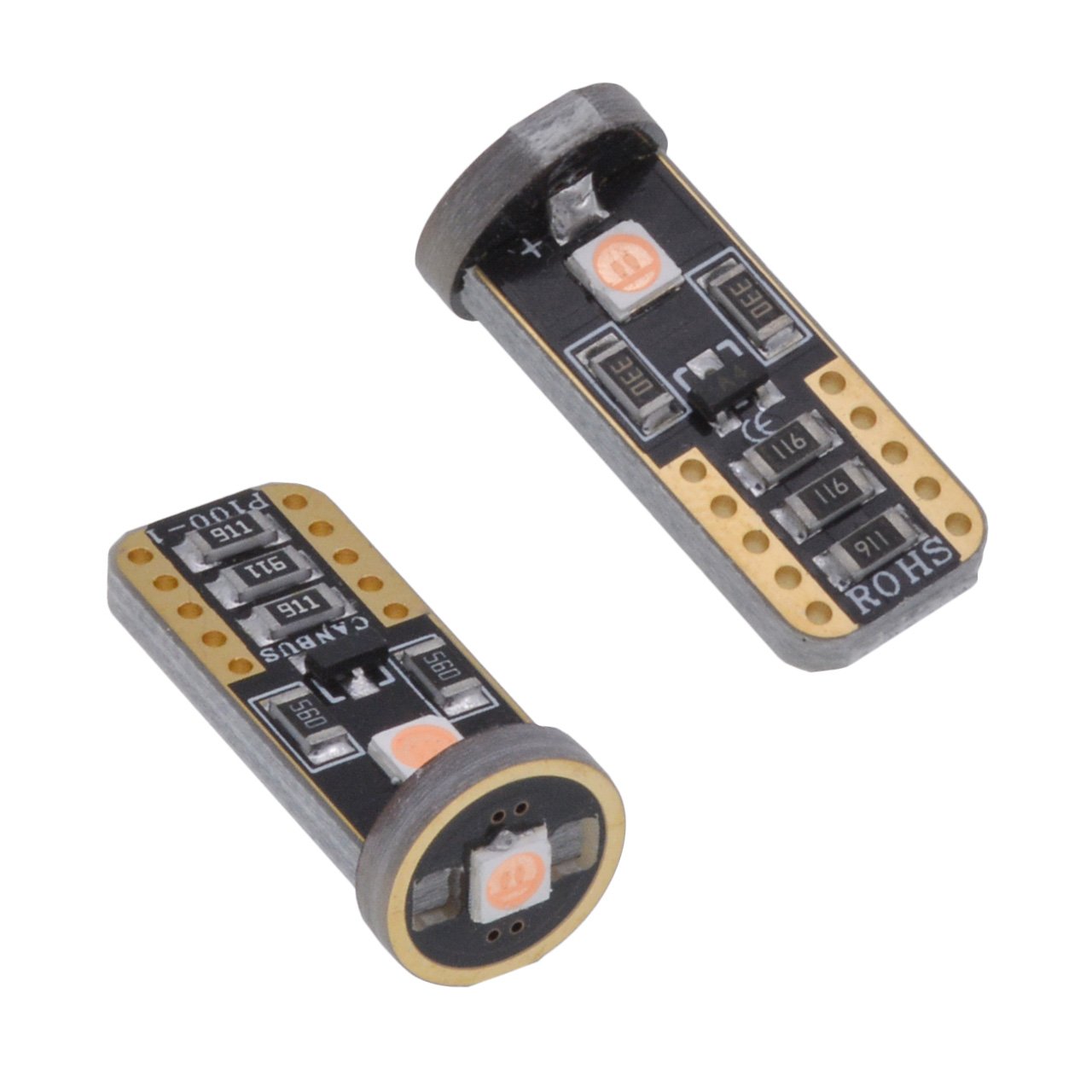 KATUR T10 Canbus LED białe żarówki samochodowe T10 W5W 3 SMD 5050 super jasne 194, 168, 175, 192, 2825 Wedge LED - zapasowe żarówki do lamp wewnętrznych (opakowanie 100 szt.)