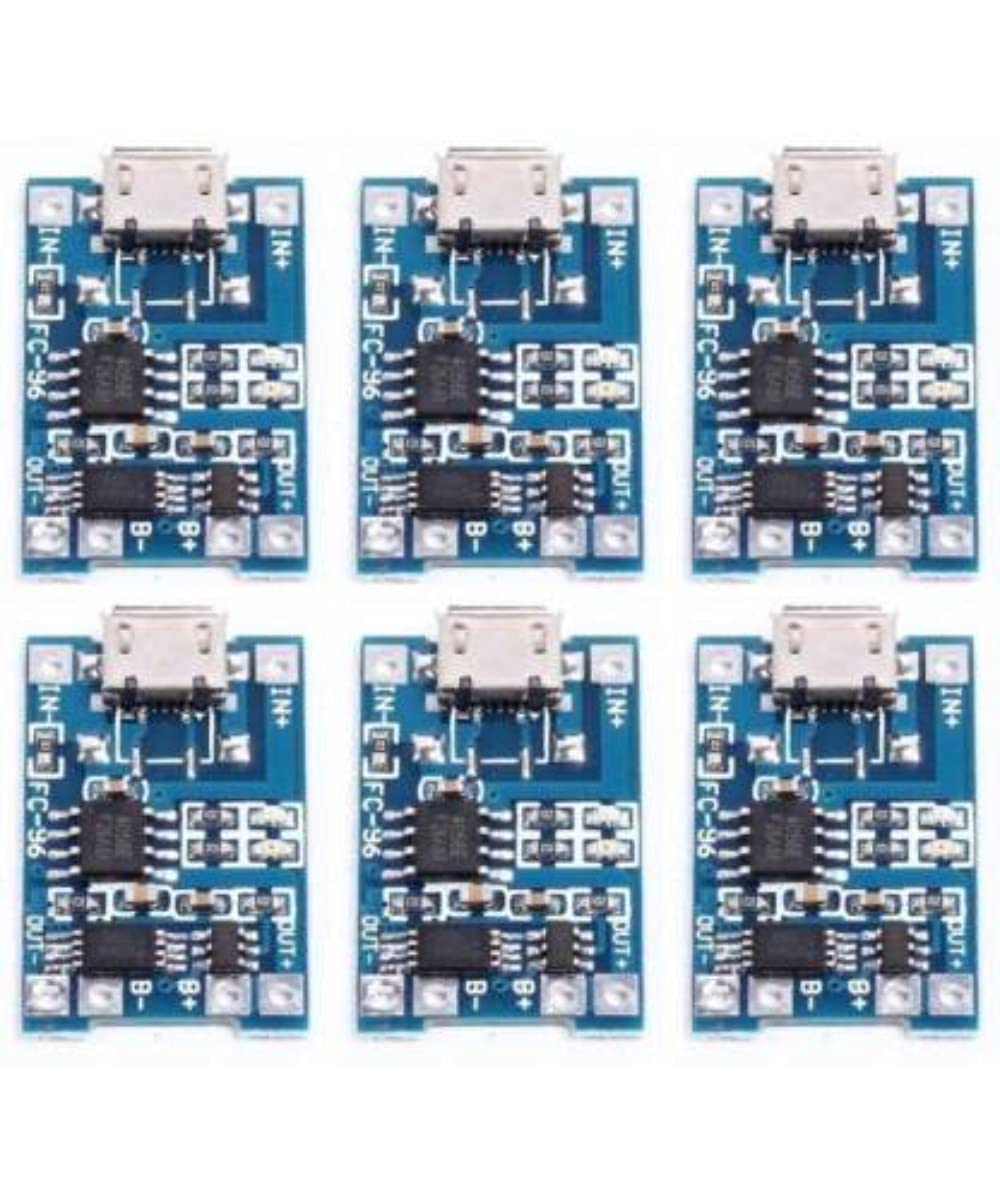 TechSupreme Pack of 6 5V 1A Micro USB 18650 Lithium Battery Charging Board Charger Module+Protection Dual Functions TP4056 Power Supply (B096TX5RW4) Amazon Price History, Amazon Price Tracker