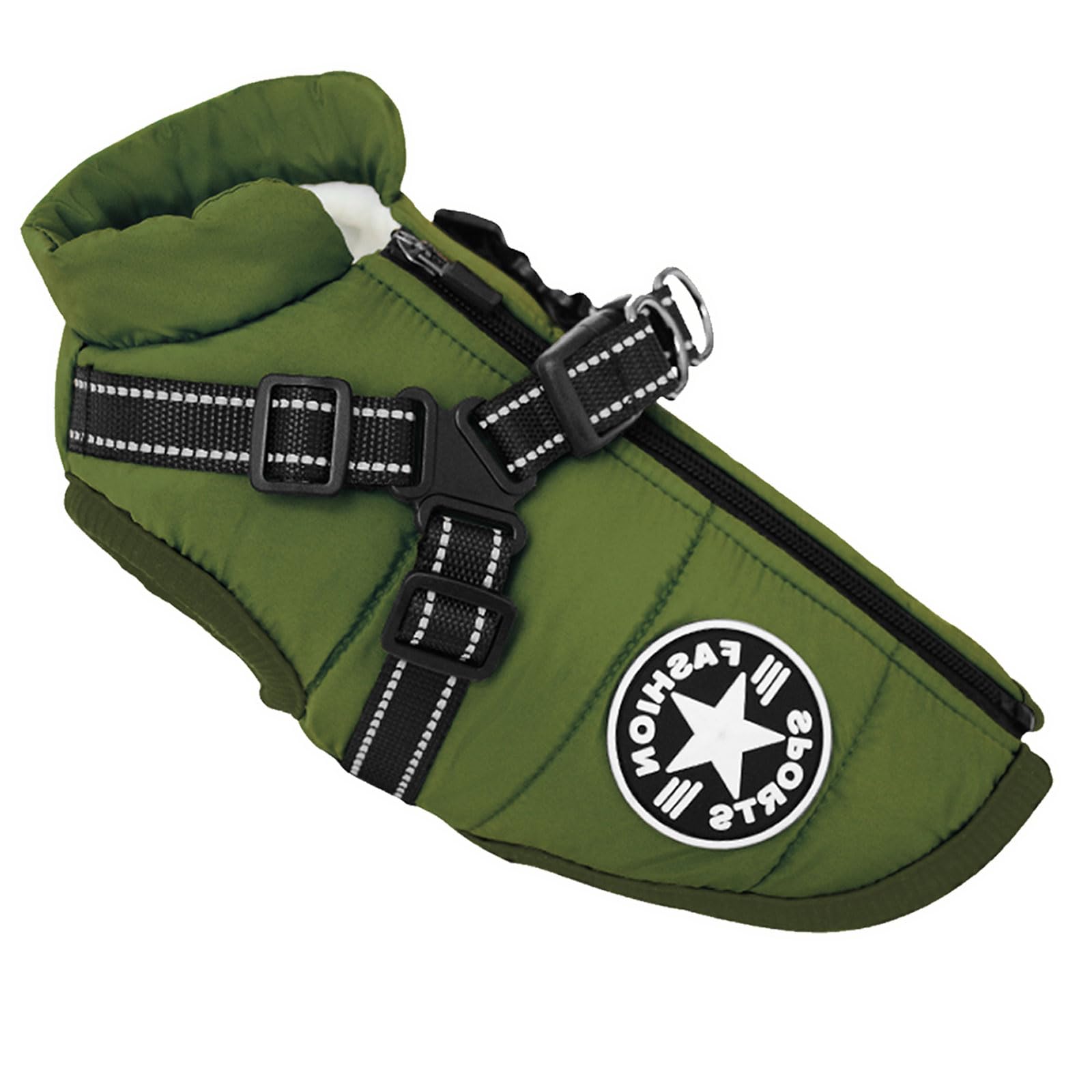 Dog Clothes for Small Dogs Winter Warm Dog Coat Jacket Vest, Pet Coat Harness for Cats Puppy Small Dogs, Green, XL (4-7 kg)