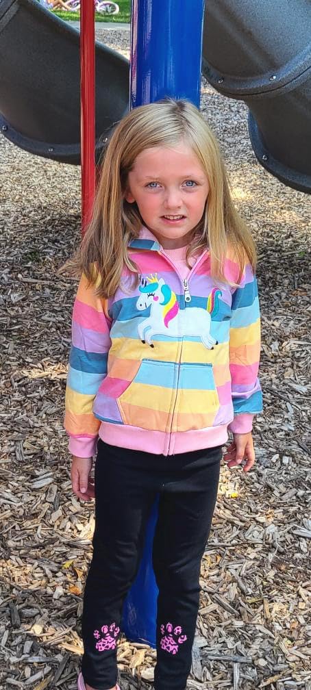 Baby Girl Zip-up Jacket Rainbow Unicorn Cotton Hoodie Sweatshirt Toddler Fall Coat Kids Winter Outfits Outerwear 2t-7t - Image 2