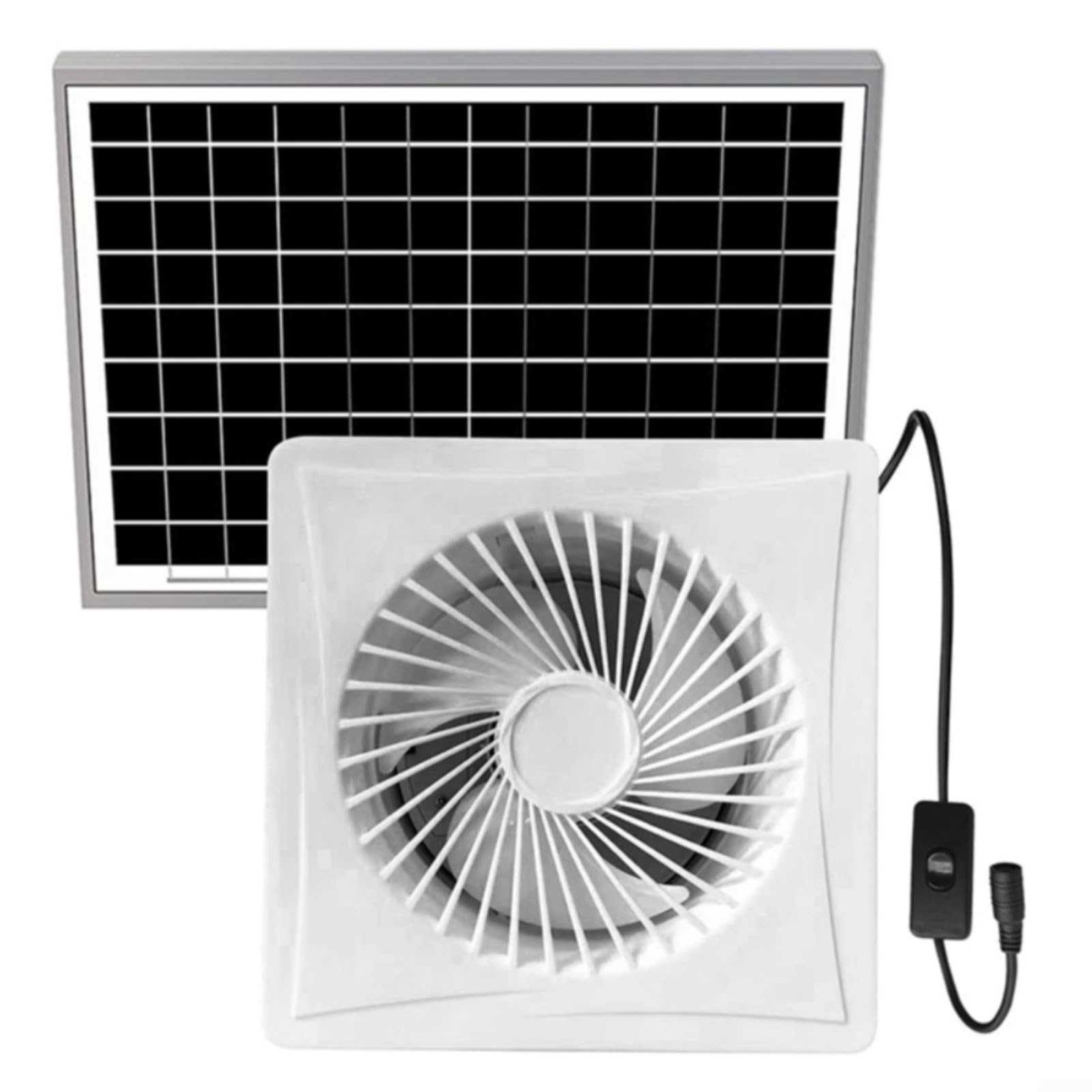 Ventola di scarico ad energia solare per pollai, serre, 15,2 cm