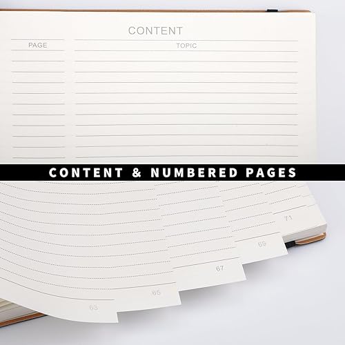 Miniatura 3 de RETTACY - Cuadernos de diario, cuaderno rayado B5 con 320 páginas numeradas, 7.6 x 10 pulgadas, mediano, para trabajo, escuela, tapa blanda de