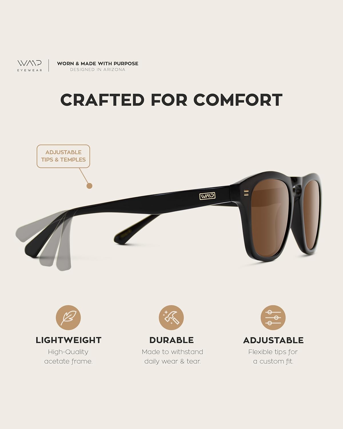 WearMe Pro - Polarized Retro Large Rectangular Mens Sunglasses - Image 7