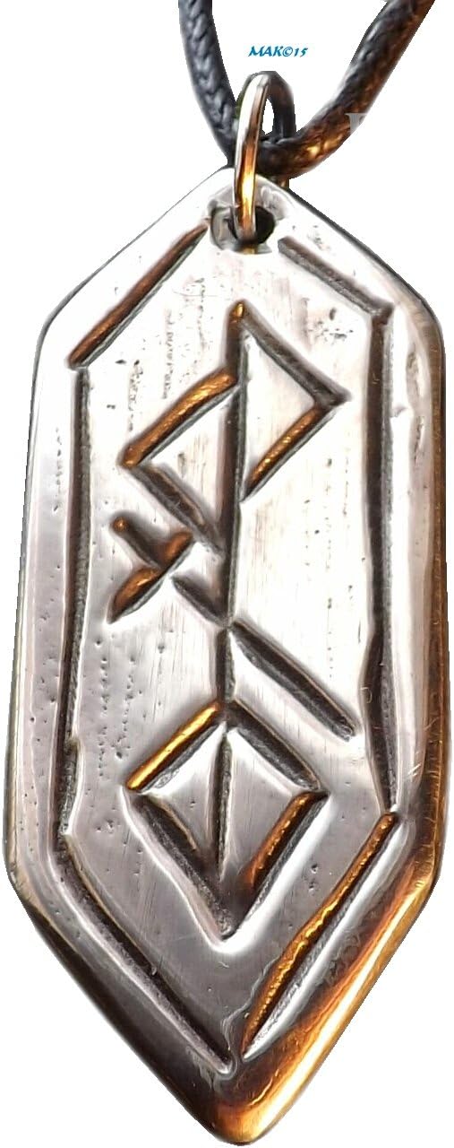 Passion Rune - Pewter Pendant - Nordic Norse Jewelry, Celtic Necklace