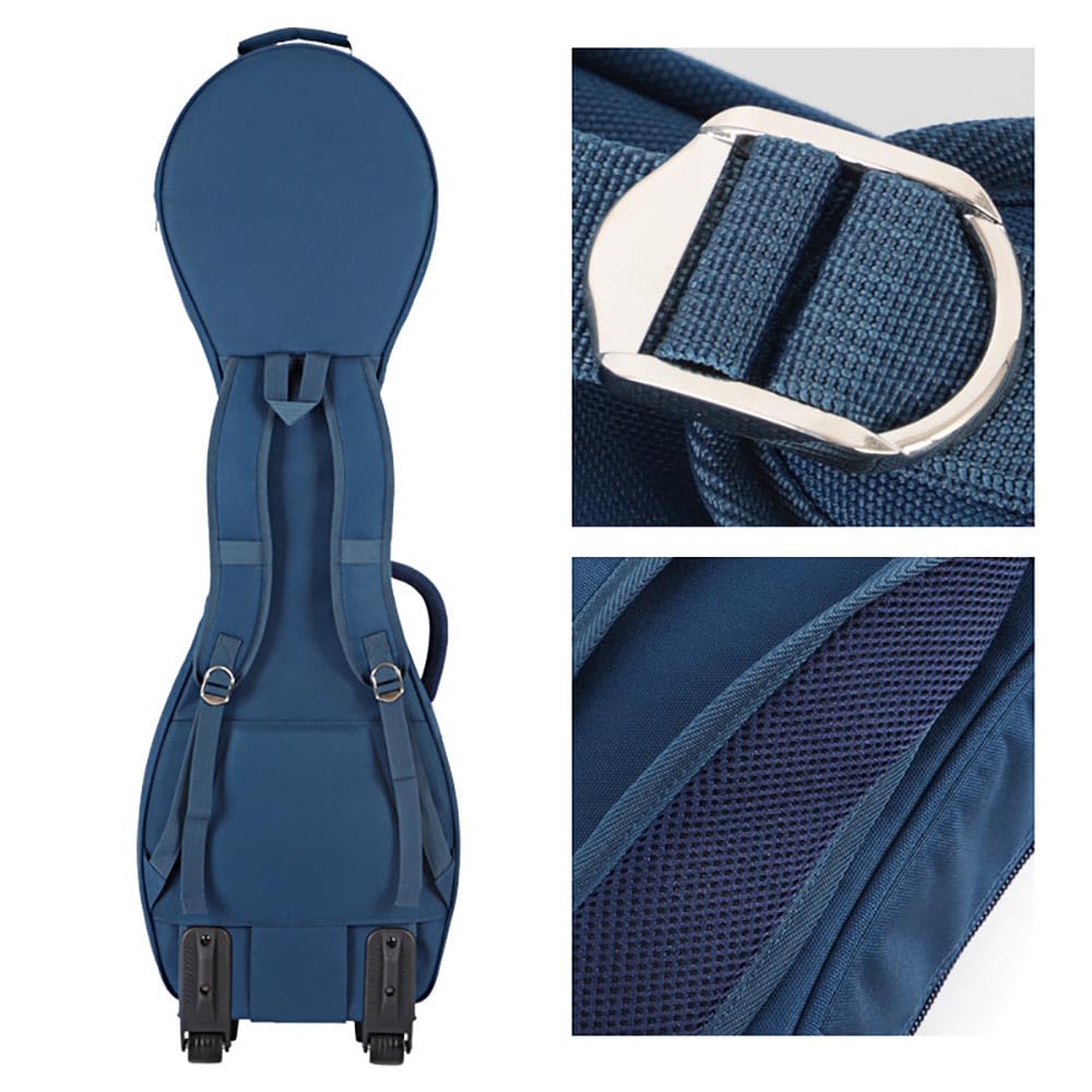 Borsa per liuto cinese, borsa portatile per liuto con ruote, custodia per strumenti a pipa cinese, borsa per strumenti a pipa cinese, borsa per liuto ispessita, custodia per liuto, custodia per liuto,