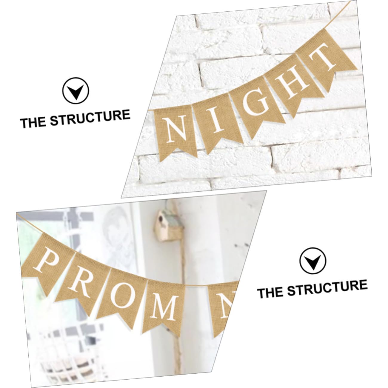 STOBAZA 3stücke Prom Night Wimpel Banner Für Und Party Dekoration Romantische Farbenfrohes Design Für Hochzeitsfeier Und Zuhause