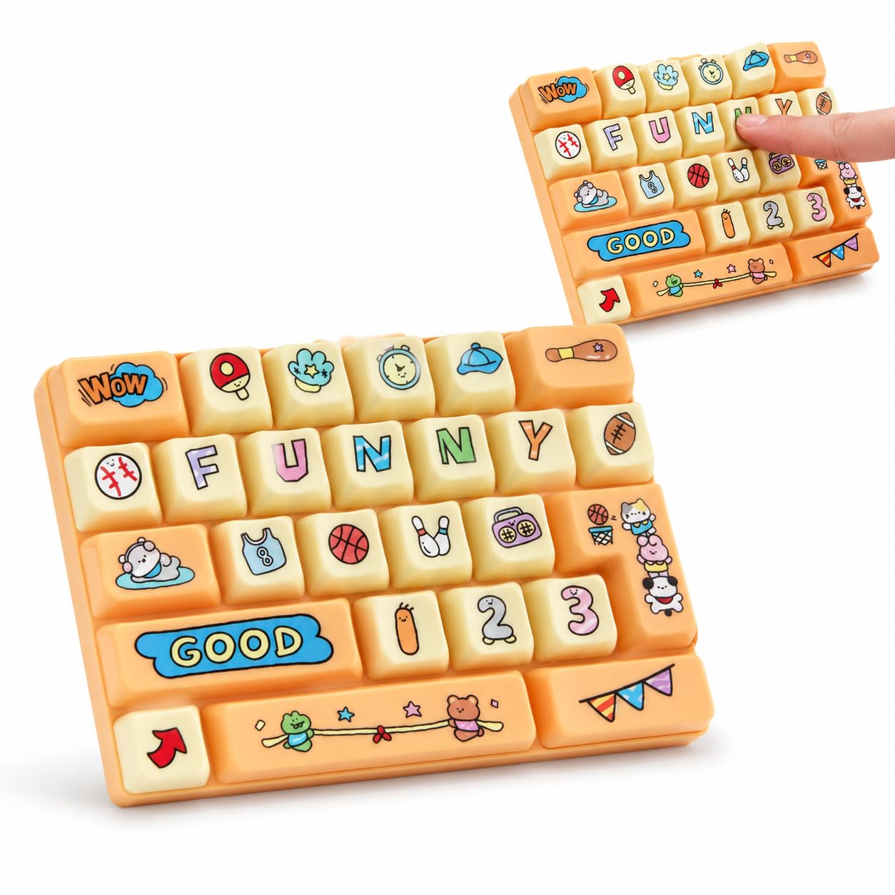 Colorful 26 Keys Clicker Fidget Toy, Crisp Rebound Sensory Keyboard Clicker, Portable Tabletop Keyboard Fidget Toy, Novelty Anxiety Relief Gift For Office Workers Students