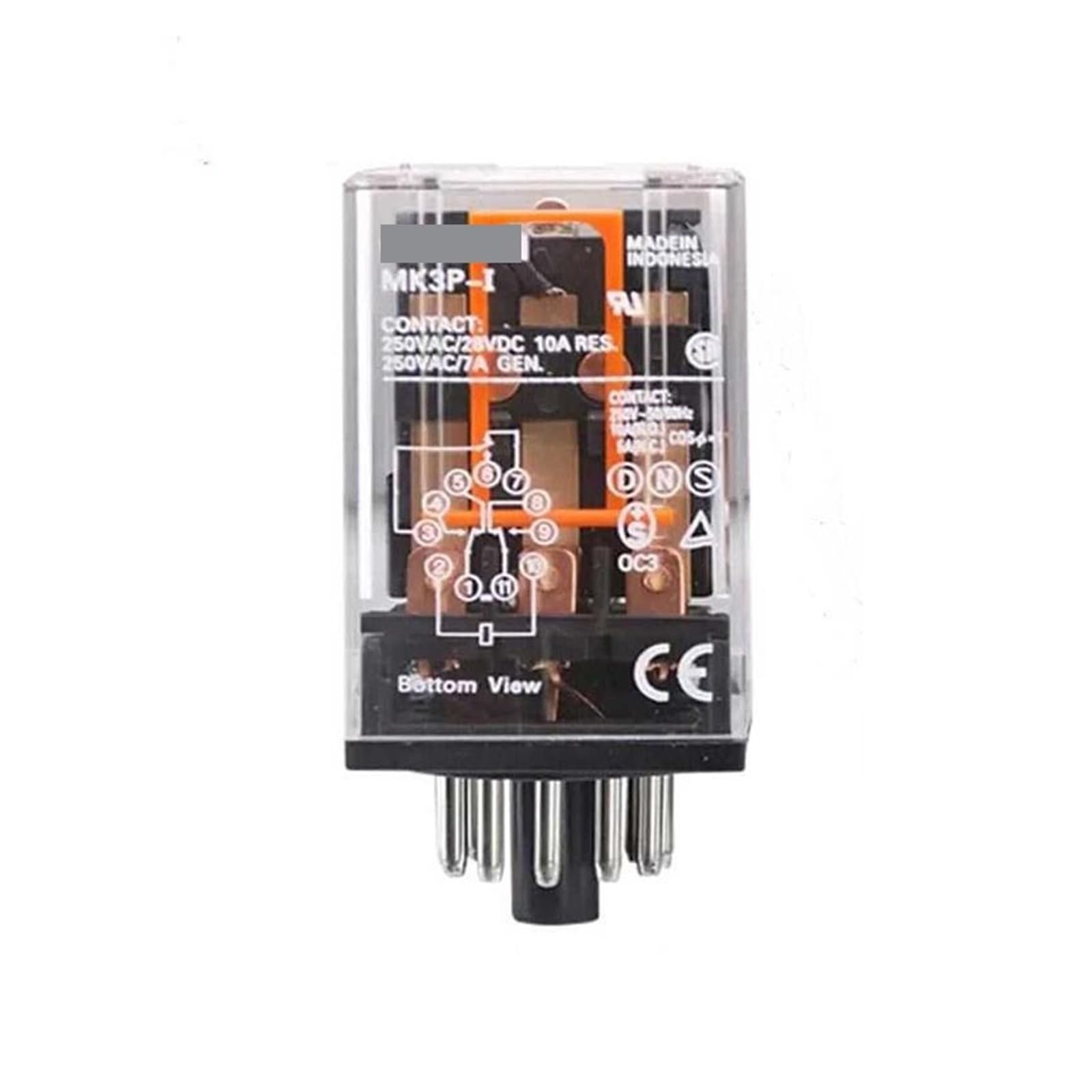 Relais de puissance 3P AC220 60W compact pour armoire électrique mini