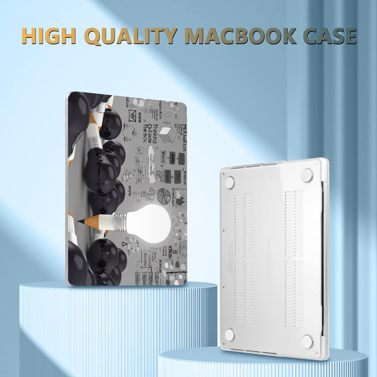 CISSOOK Creative Bulb Hard Shell Case for MacBook Pro 16 inch Case M4 M3 M2 M1 Chip 2024 2023 2022 2021 Release Model A3403 A3186 A2991 A2780 A2485, Plastic Cover for MacBook Pro 16.2" with Touch ID