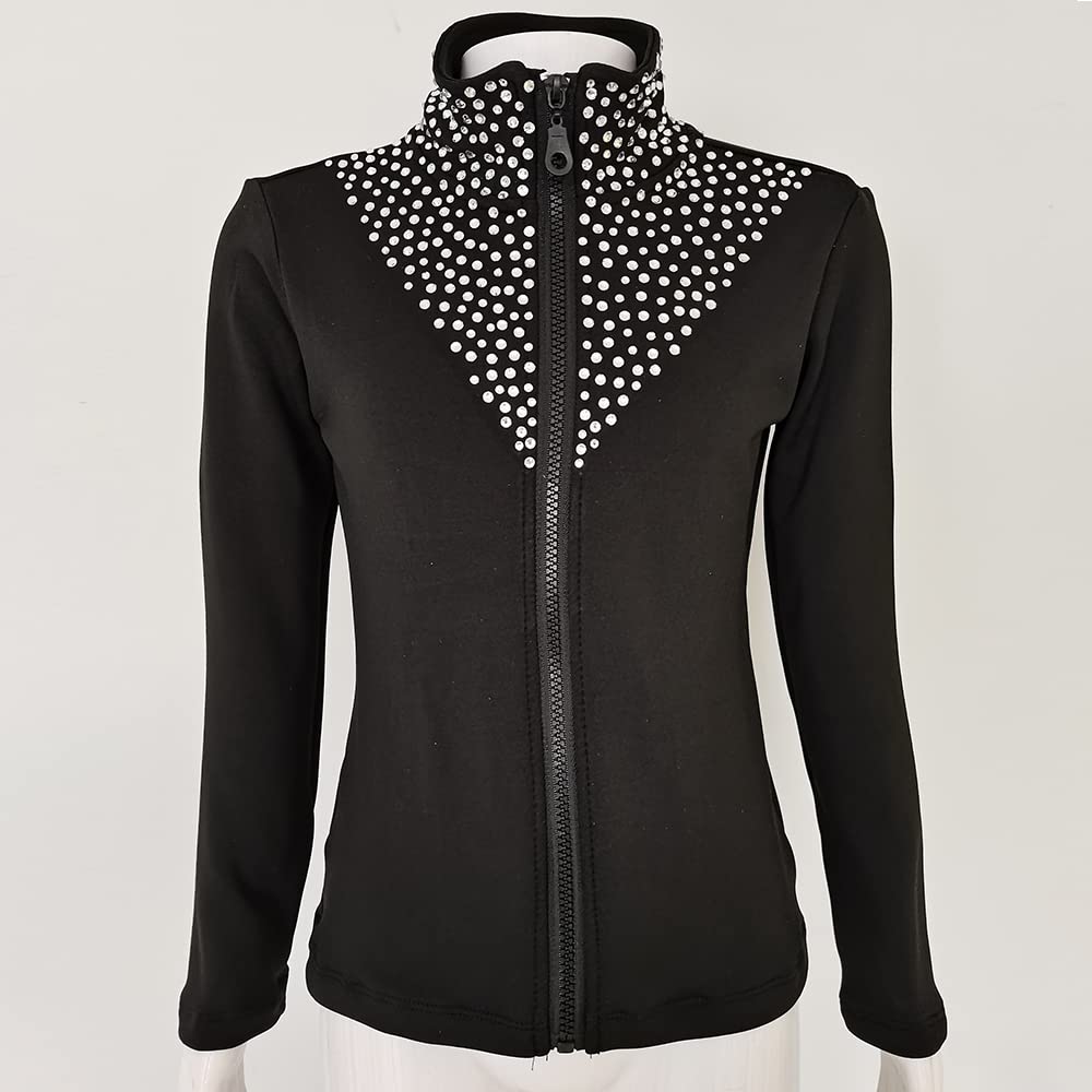LIUHUO Figure Skating Jacket with Diamonds Two Colors Girls Training Wear