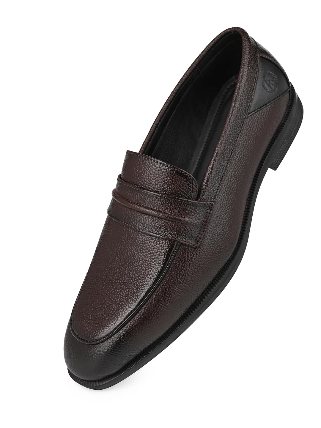 alberto torresi Black Leather Penny Loafers for Men-picture-43
