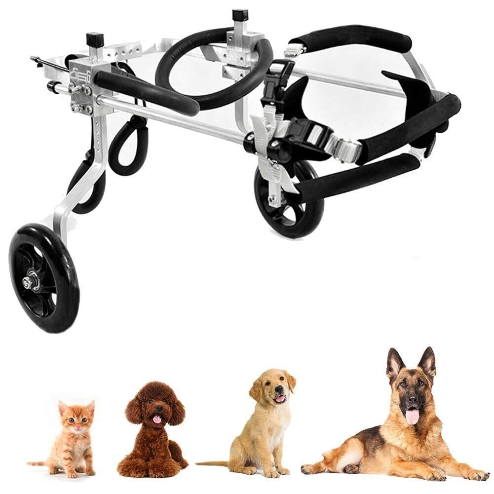 Chariot pour chiens handicapés de 1 à 60 kg avec structure réglable