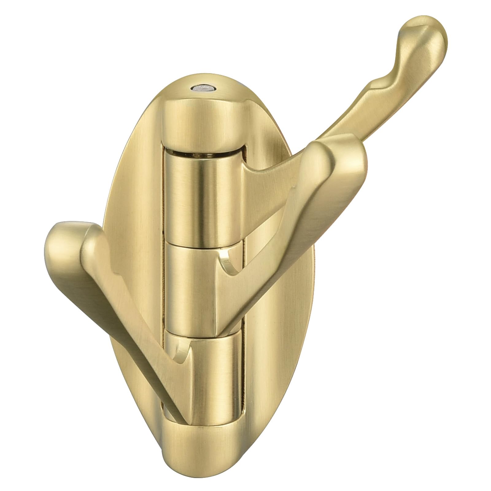 Beelee Gancio per asciugamani, gancio appendiabiti, gancio da parete, gancio appendiabiti per bagno, resistente, color oro, 4 pezzi