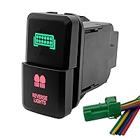 Vista 14 de Compresor de aire y Interruptor de botón doble de bloqueo de diferencial trasero para Toyota Tacoma Prado Fortuner Hilux 39mm X 21mm