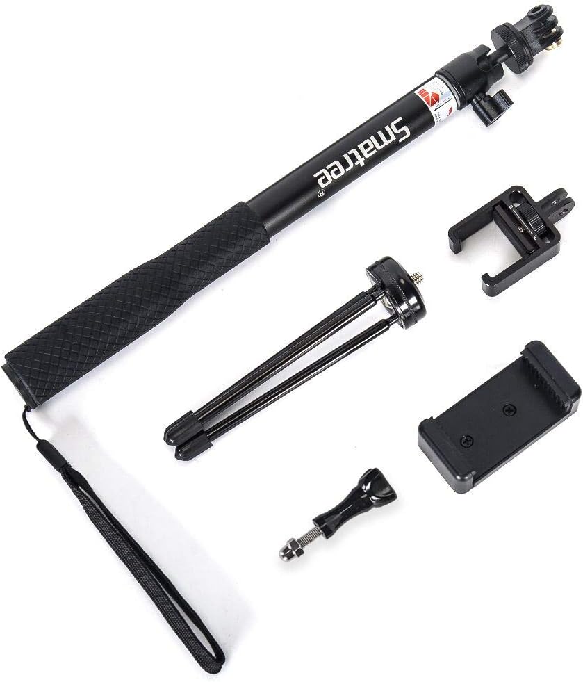 Smatree 36.6” Telescoping Selfie Stick with Tripod Compatible for DJI OSMO Action 6/Osmo 360/Pocket 2, for GoPro Max 2/Lit Hero/Hero 13/12/11/10/SJCAM/AKASO and Cell Phone(Not Fit with DJI Pocket 3) - Image 6