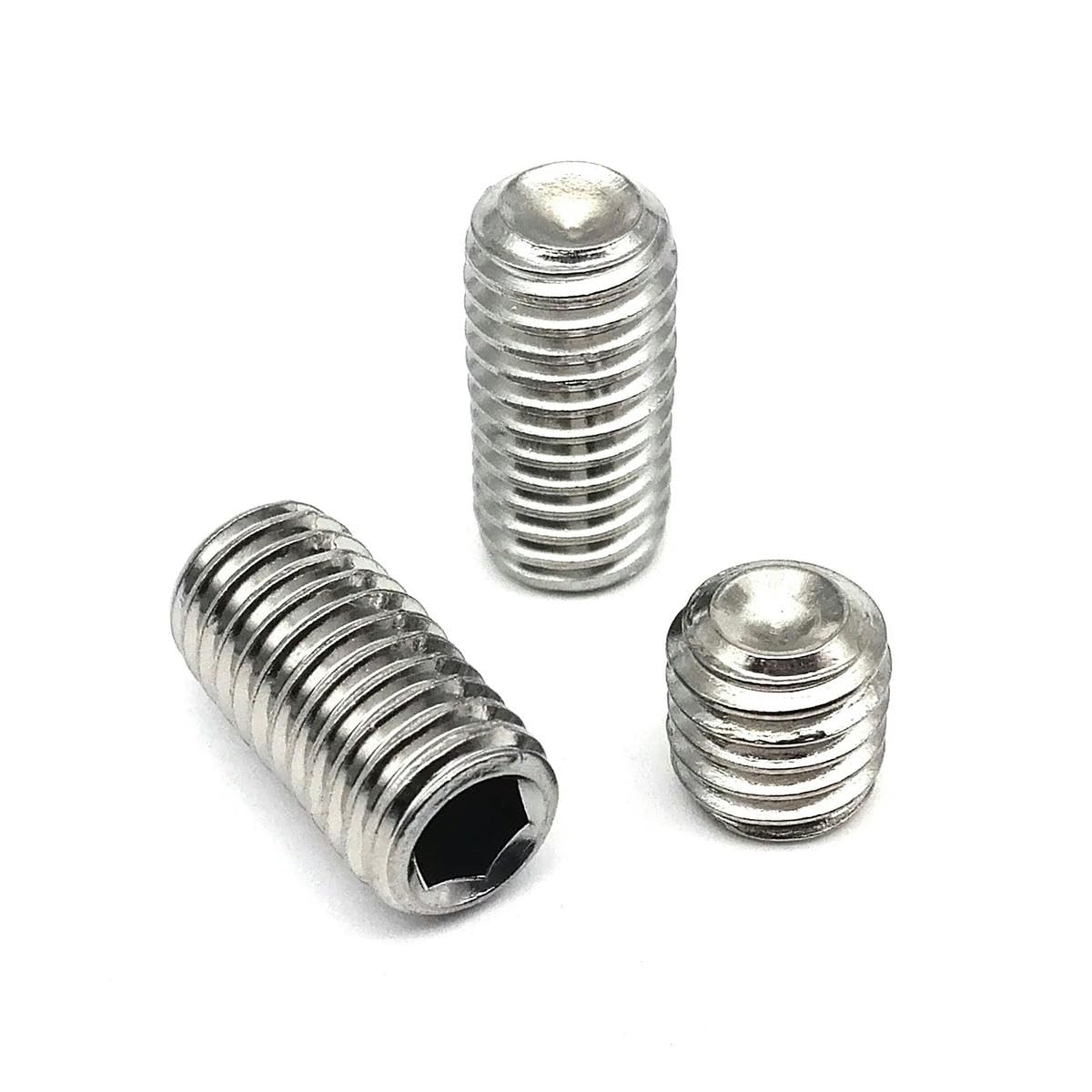 500/1500X M2 M2.5 M3 M4 M5 M6 M8 N916 304 stal szlachetna czarny sześciokątny klucz imbusowy Allen Cup Point Grub Bolt Set Screw Box stal szlachetna 1500 sztuk