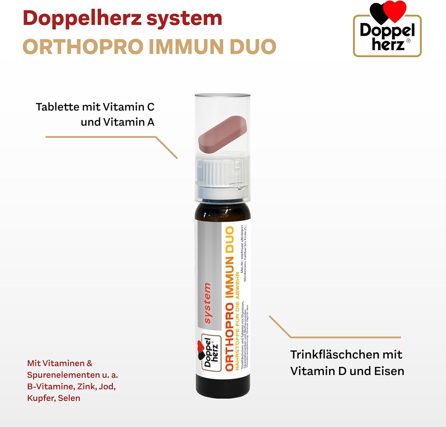 Doppelherz system ORTHOPRO IMMUN DUO - Mit 21 Mikronährstoffen