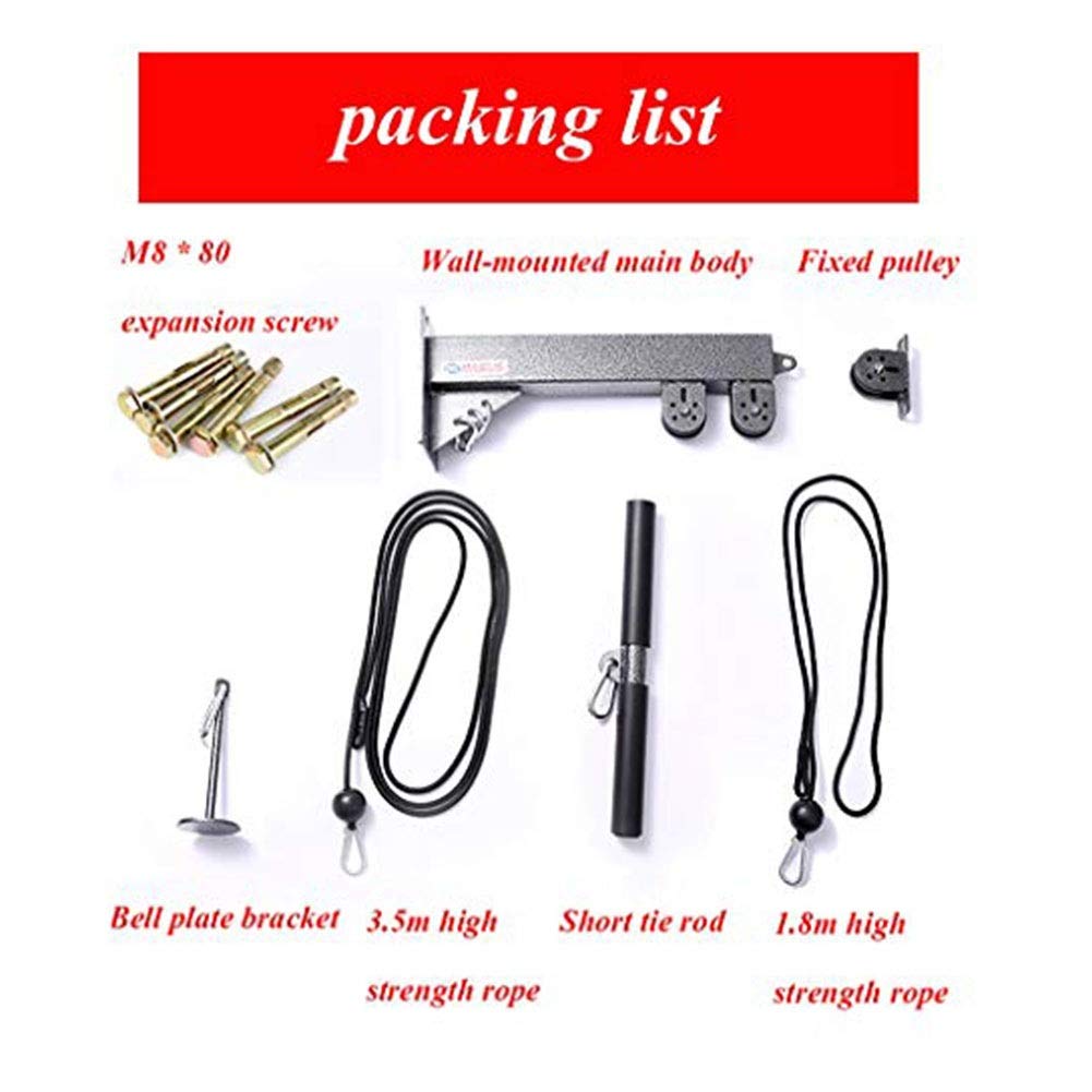Sistema De Polea De Cable De Pared Montado En La Pared Entrenador Muscular De La Aptitud De La Pared, Curl Bíceps, Ejercicio Estirado De Tríceps, Adecuado Para Todos Los Equipos De Fitness Extraíbles
