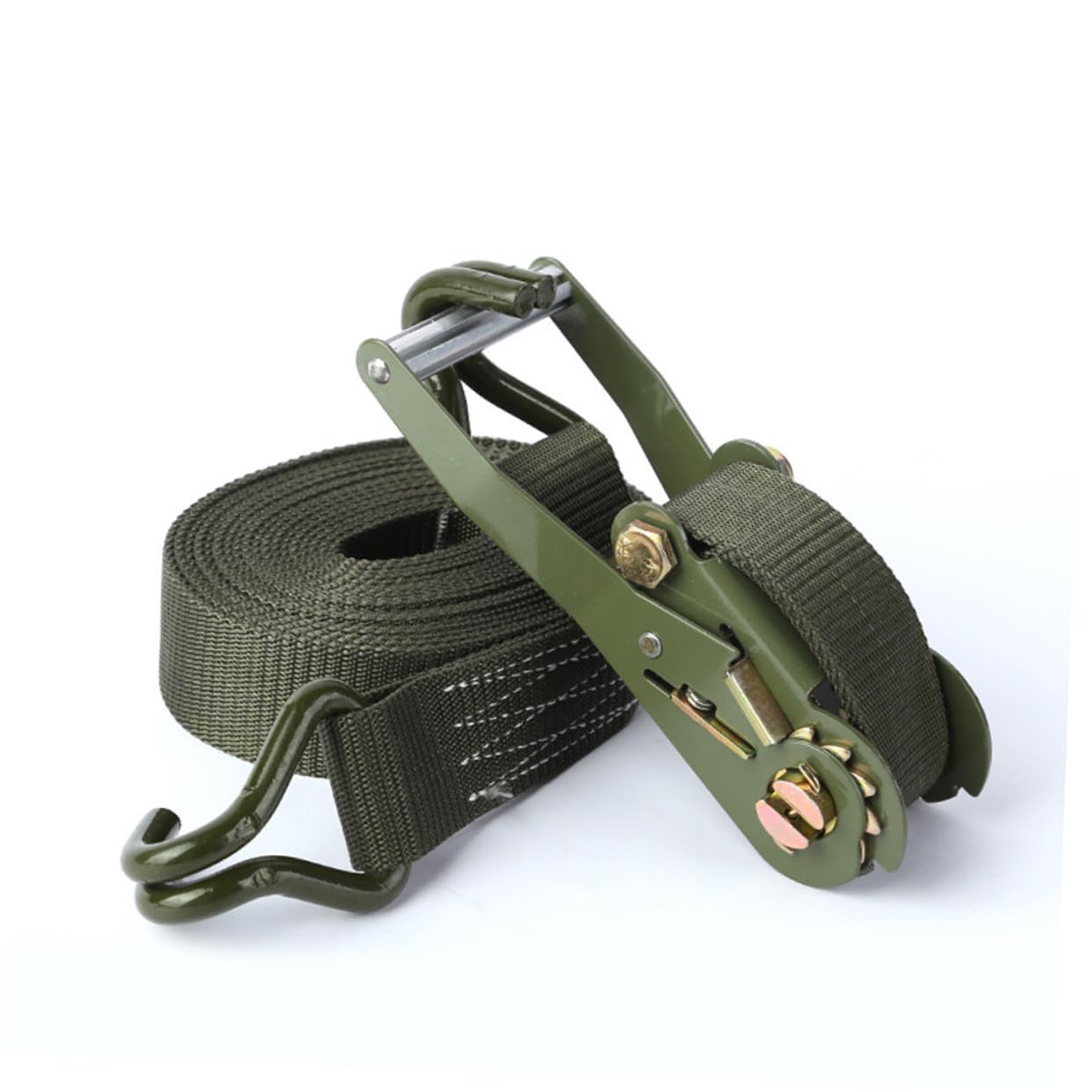 Yardenfun LKW Spanngurte 2 Zoll mit Ratschengurt Metall und Polyester Praktische Güterbündelung für Motorrad und Fracht Grüner Zurrgurt mit Verteilter Lastaufnahme