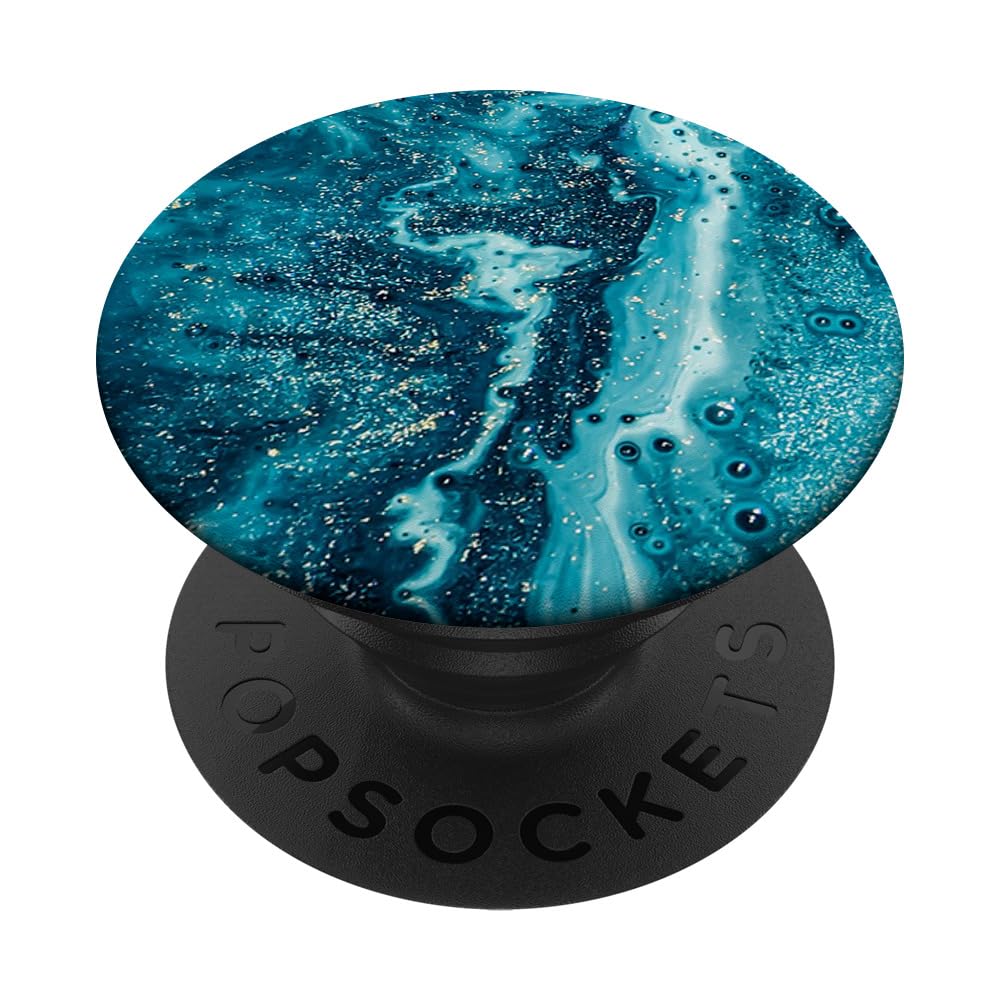 Elegant Turquoise Blue & Aqua Ocean Pattern PopSockets PopGrip: Swappable Grip for Phones & Tablets