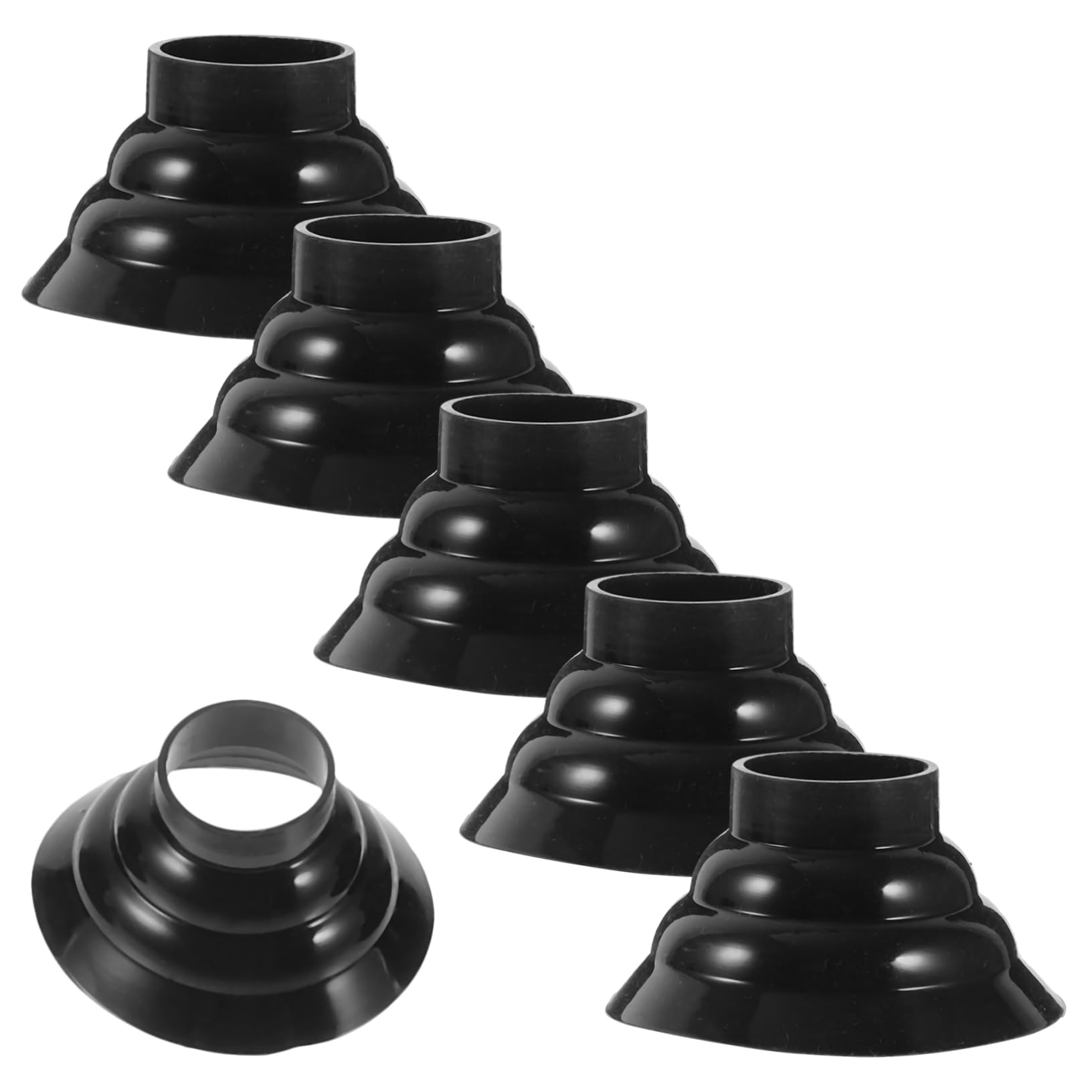 FRCOLOR 6pcs Foot Pad Walker Accessories Glides Replacement Pole Ends Walking Tips Pole Tip Cover Replacement Crutch Pads Walking Pole Tips Cane Tips On Foot Elder Walking Stick Plastic