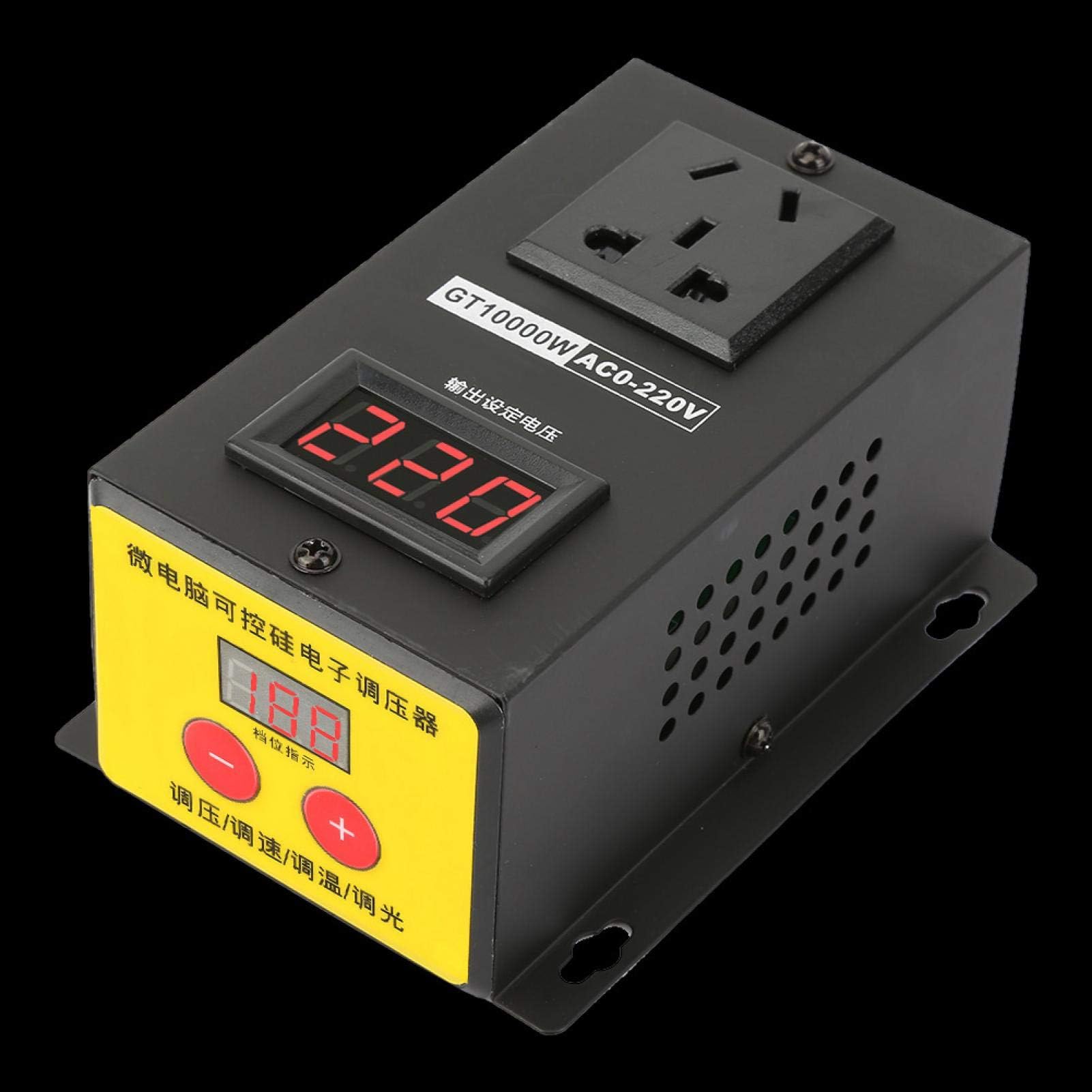 Variable Voltage Controller 0-220V Voltage Regulator Dimmer Heavy Duty 10000W SCR Voltage Regulator AC 220V Adjustable for Industrial Appliances