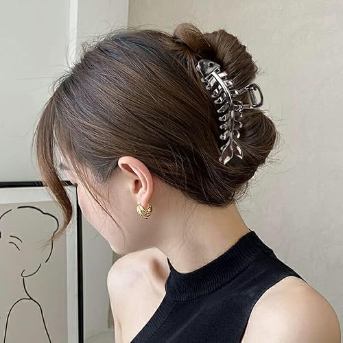 Miniatura 4 de AIDVPOD Pinzas de metal para el cabello, diseño de hueso de pescado, pinza para el cabello para niñas y mujeres, accesorios para el cabello, pinzas