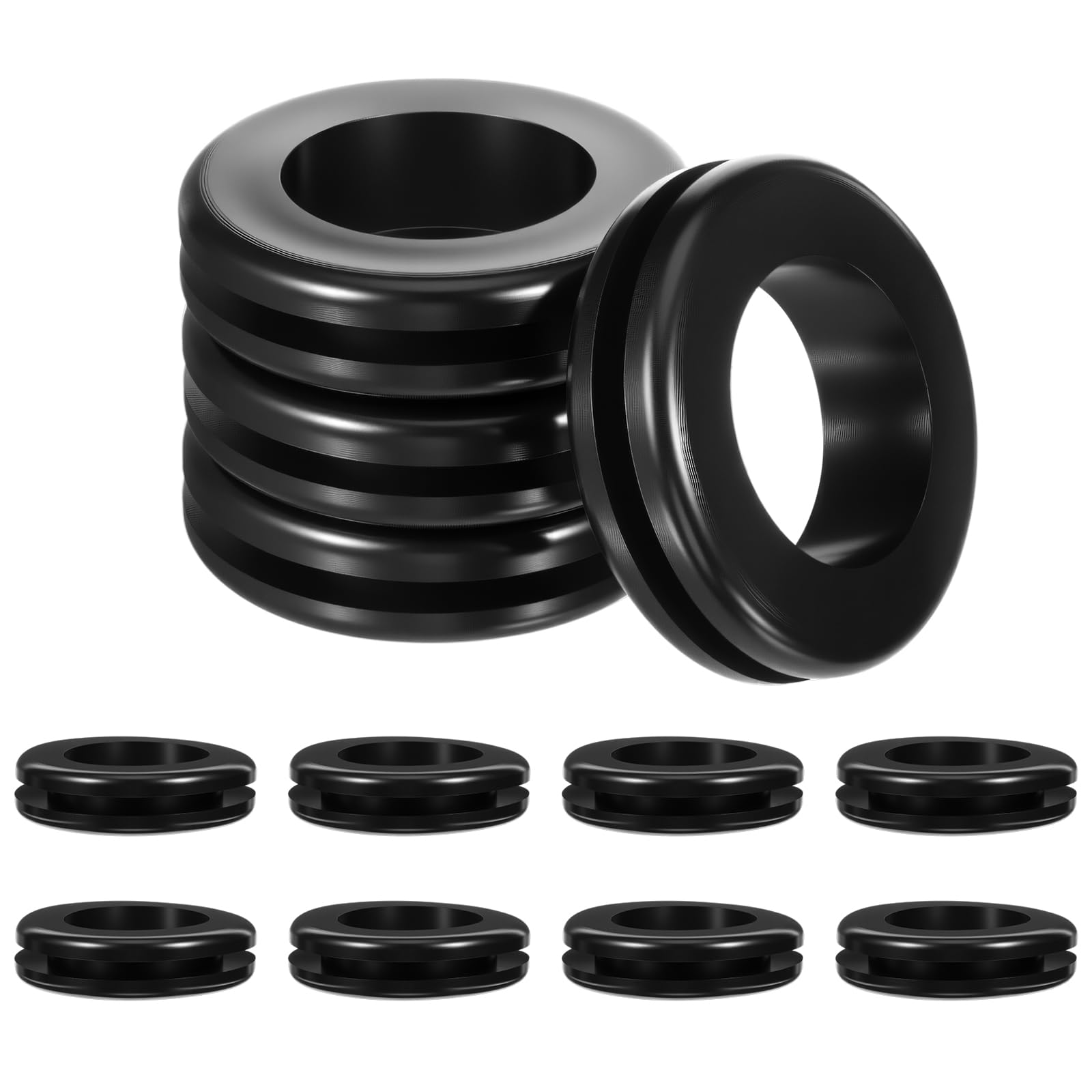 Photo 1 of 1 Inch Rubber Grommet, 12 Pcs 25mm Rubber Hole Grommet 1 Inch Grommets Large Grommets for Wire, Cables, Plugs, Firewall