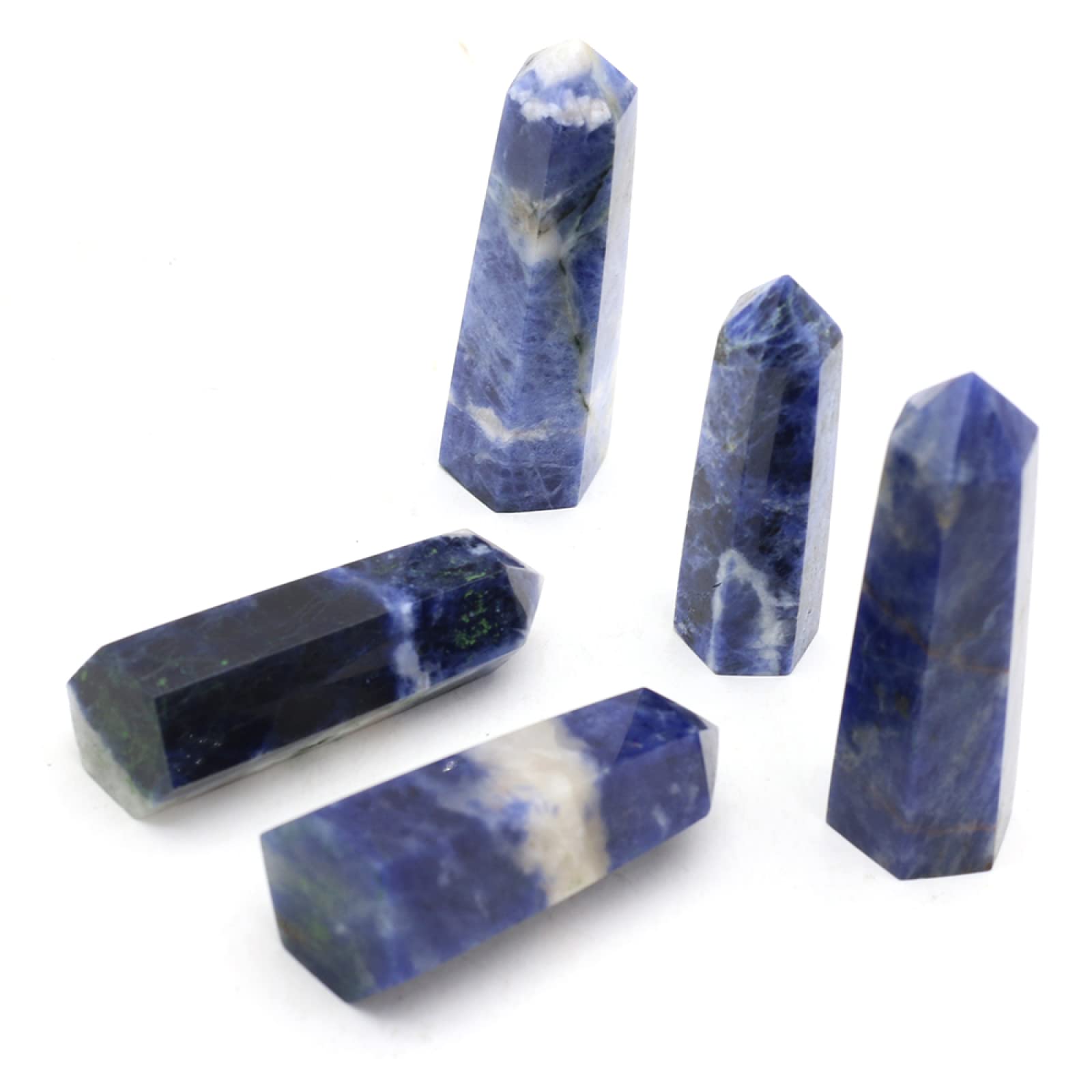 5pcs Natural Fangner Stone Hexagonal Prism Bare Agate Gem Home Aquarium Ornamental Decoration,Fangner Stone,18-25 Mm
