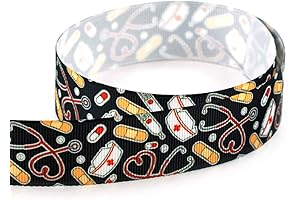 1 Inch Nurse Medical Care 10 Yard Grosgrain Polyester Ribbon