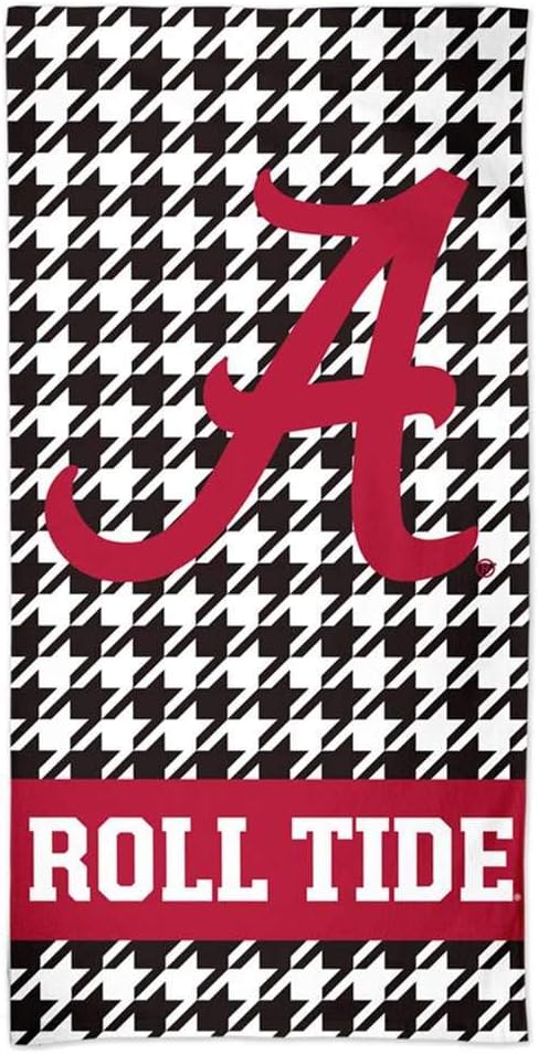 WinCraft Alabama Crimson Tide Spectra Beach Towel - Houndstooth