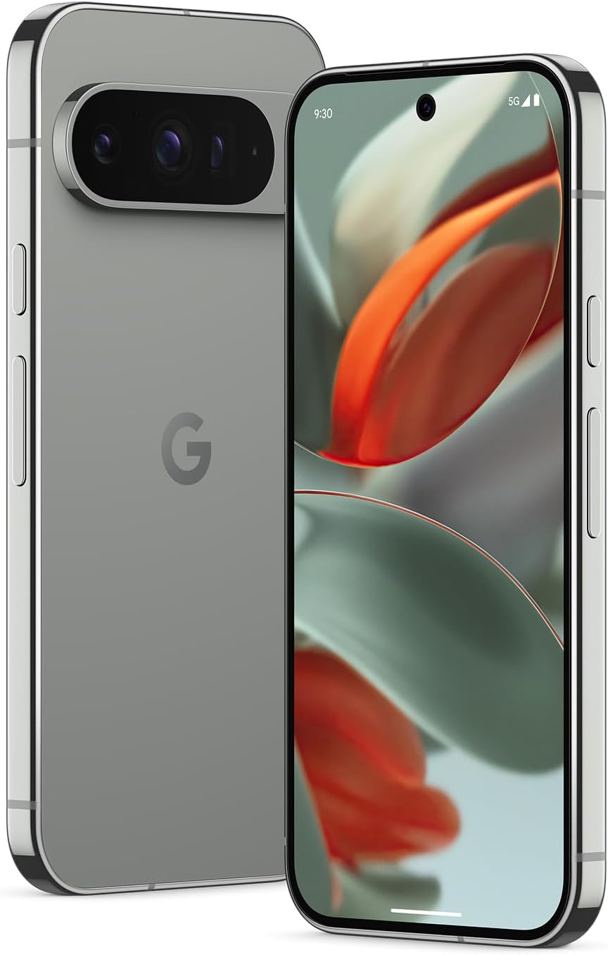 Google Pixel 9 Pro - 256 GB - 6.3-inch Display -Unlocked Android Smartphone with Advanced Pixel Camera, 24+ Hour Battery Life, Fast Wireless Charging, Dual SIM, and Powerful Security - Hazel