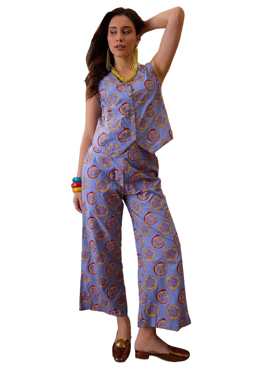 stylum Women's Blue Floral Printed Pure Cotton Co-Ord Set-picture-16