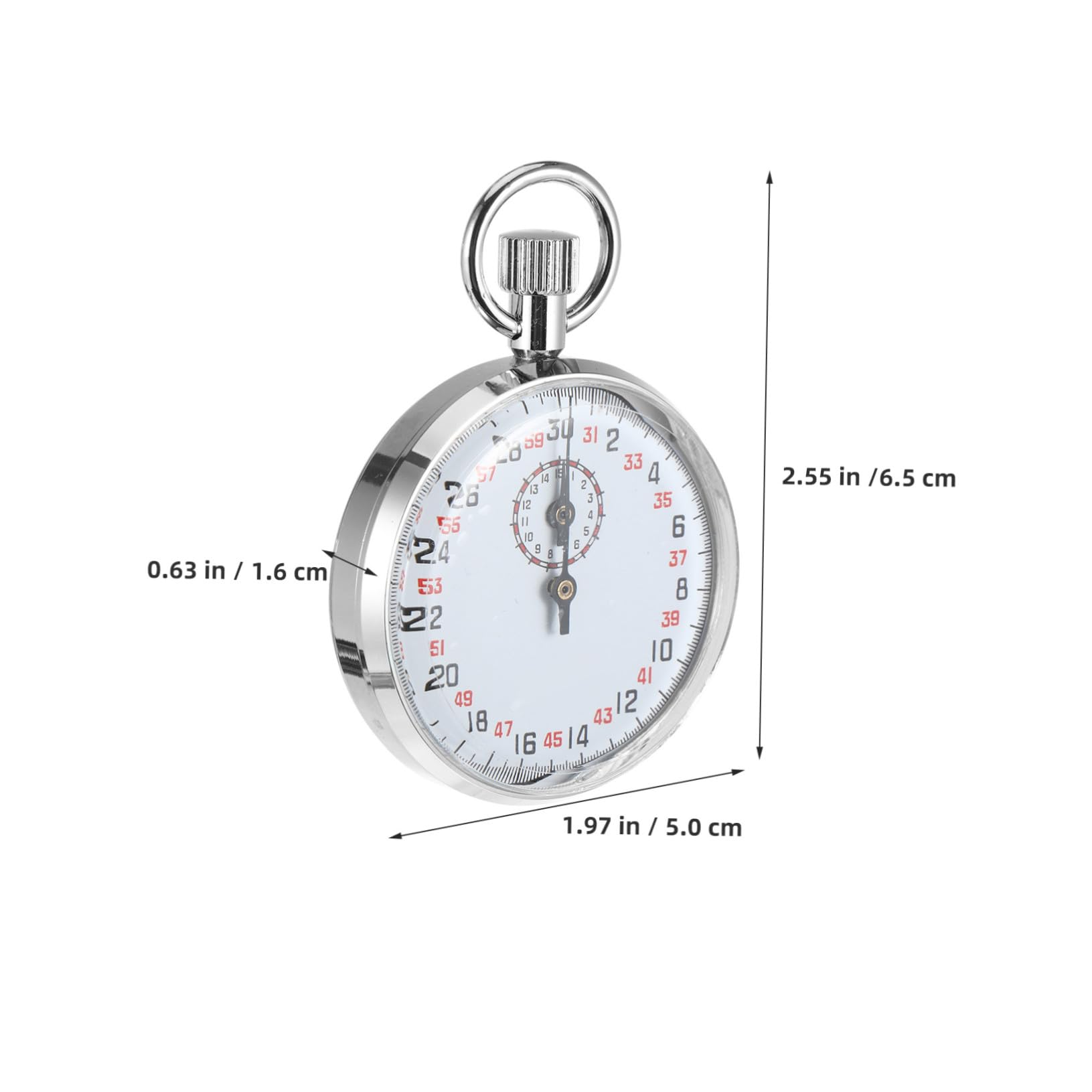 BESTonZON Cronometro Fisico in Metallo Cronometro Meccanico Da Secondi Per Esperimenti Fisici Timer Leggero Portatile Per Allenamento e Cronometraggio in Aula