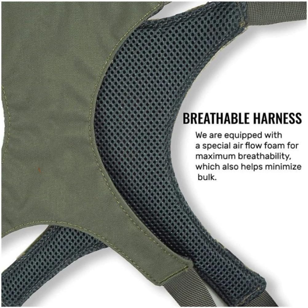 Paquete de Cofre del arnés Binocular con Bolsillo y Cubierta de Lluvia para Caza (Verde)