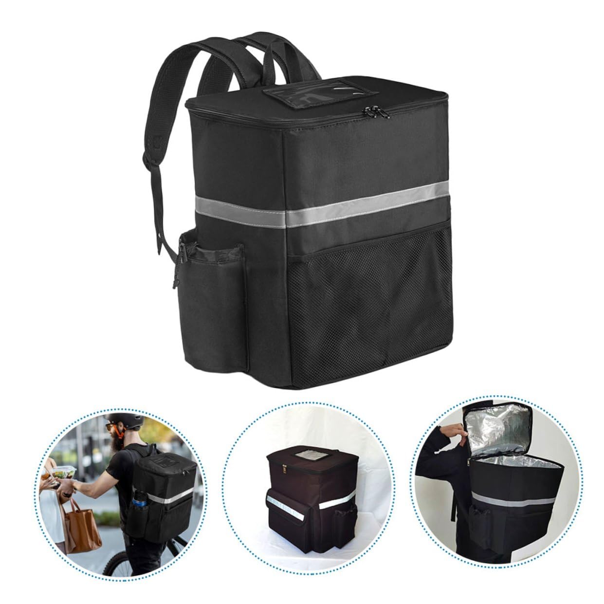 Gadpiparty Tragbarer Thermorucksack für Lebensmittel Wasserdichte Lebensmitteltasche Thermotasche für Lunch Picknick Camping und Unterwegs Robuster Rucksack mit Verstärktem Schultergurt