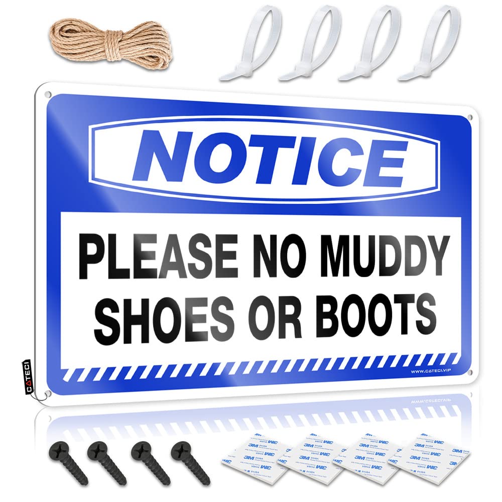 Metal Gift For Plumber Poster | Notice Please No Muddy Shoes Or Boots Core For Sports Living Room(30X40CM)