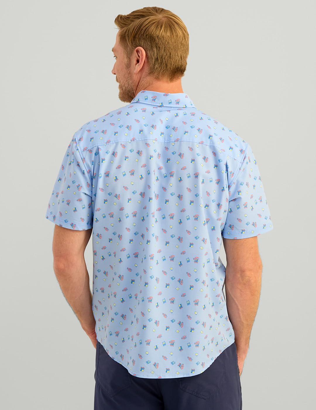 HUK - Mens Kona Pattern Short Sleeve Fishing Button Down Shirt, Windsurfer, 3X-Large - Image 5