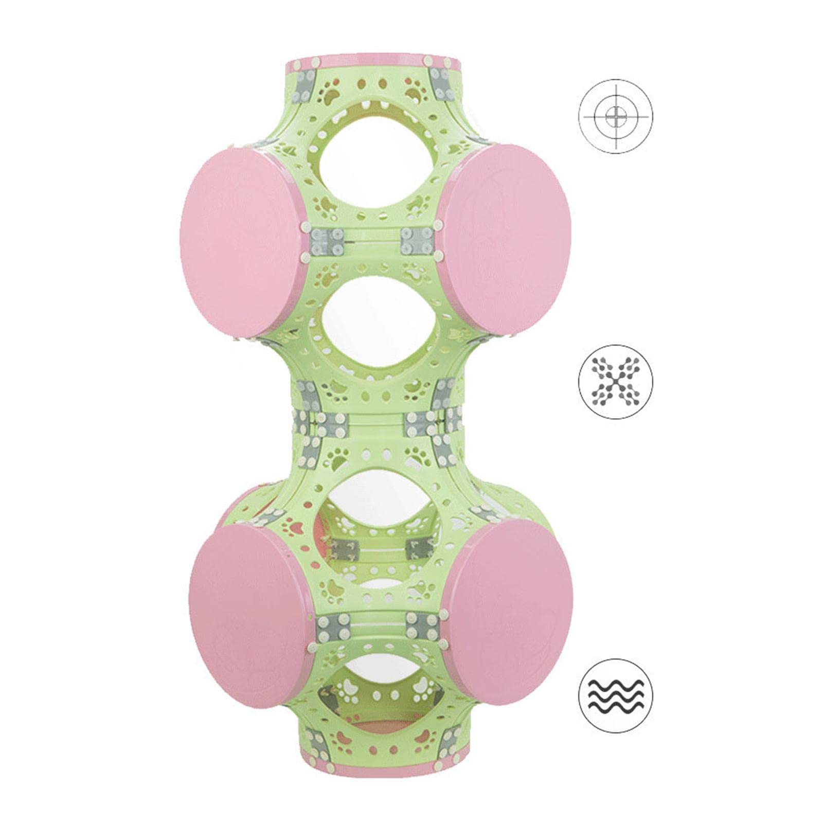 Cat Tunnel Toy, Home Indoor Playing Cute Training Pet Supplies Bed Cat Climbing Frame, Pet Interactive Toy for Dogs Kitten Puppy, Bianco