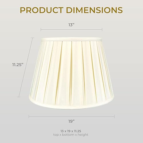 Miniatura 6 de Royal Designs Empire English - Pantalla plisada básica, cáscara de huevo, 6 vías, 13 x 19 x 11.25 pulgadas