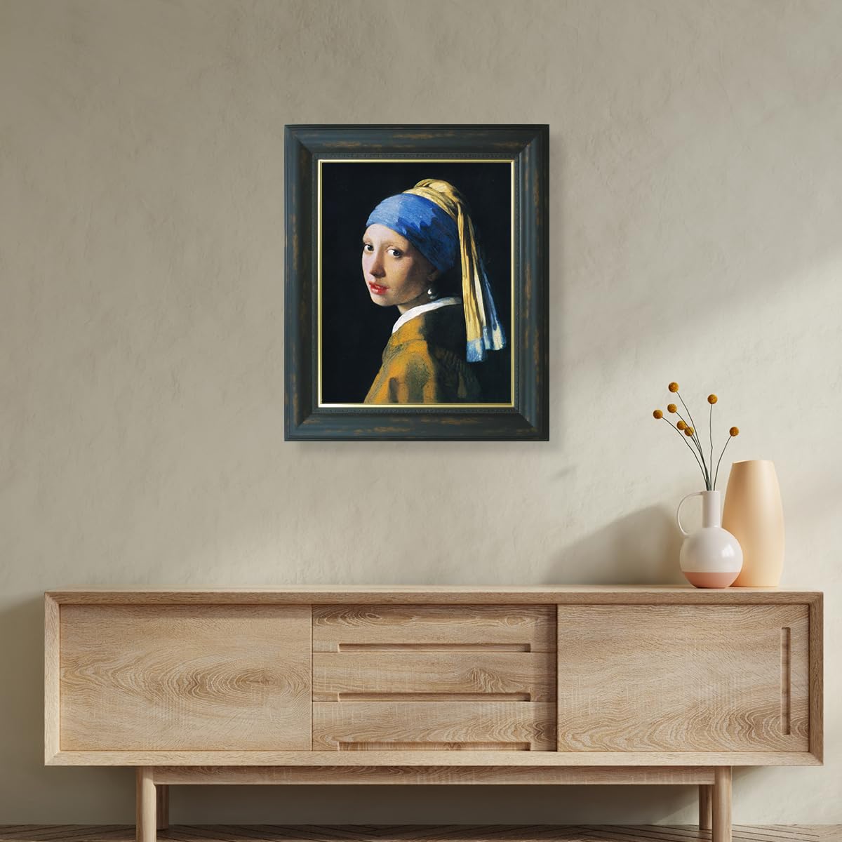 Amazon.co.jp: AC HAN021 フェルメール 真珠の耳飾りの女 F6 額