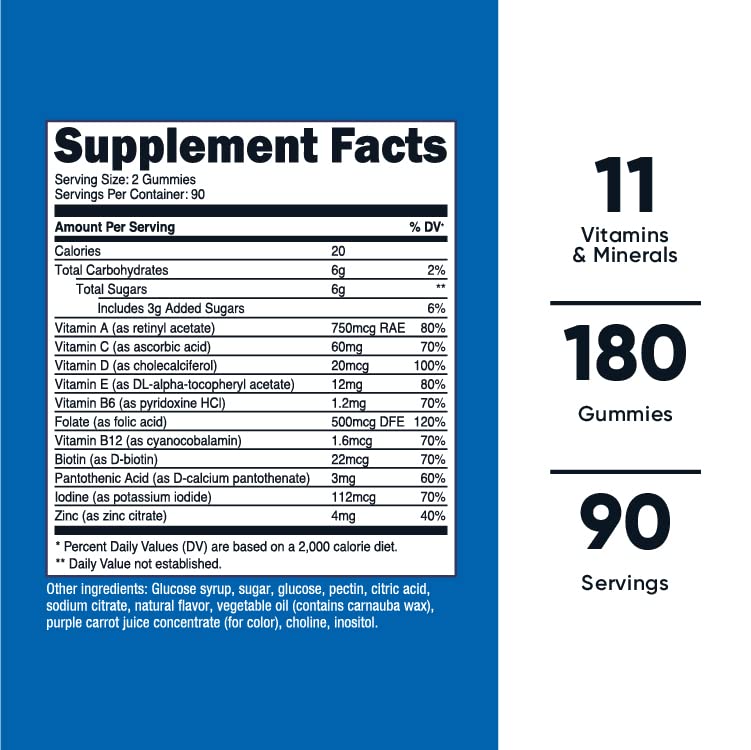 Nutricost Multivitamin Gummies 180 Gummies (Mixed Berry Flavored Gummies) - 90 Serv, Gluten Free, Non-GMO, and Vegetarian Friendly - Image 3