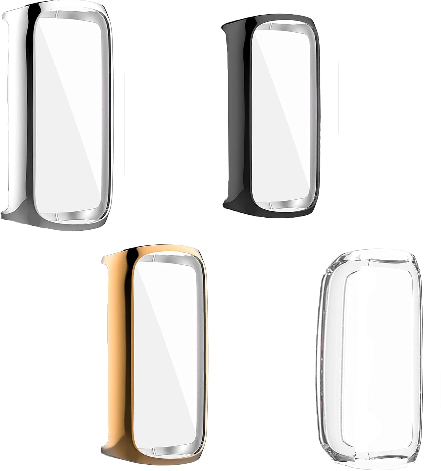 Compatible for Fitbit Luxe Case, Lamshaw All-Around Protective TPU Bumper Cover Screen Protector Case Cover Compatible for Fitbit Luxe Fitness and Wellness Tracker (3 Pack-Clear+Clear+Clear) image 4