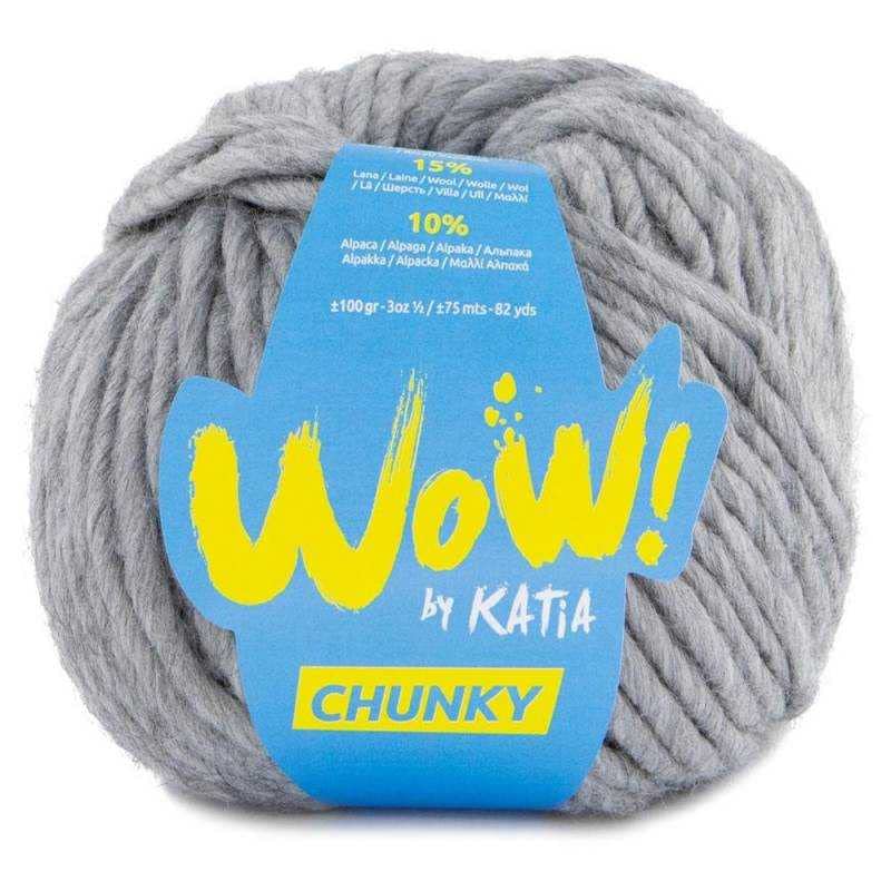Katia Wow Chunky Laine Pelote de Couleur Gris Cod.51