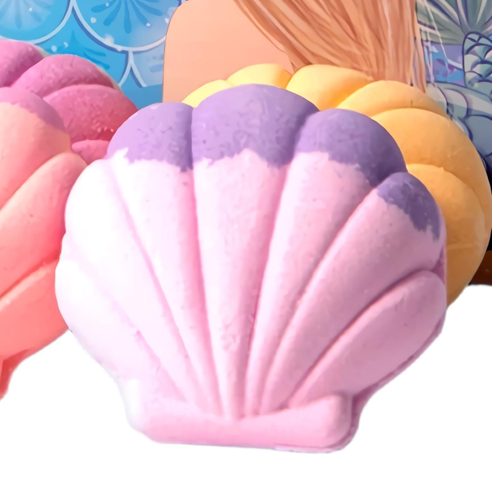 Schiuma da Bagno,Con Palle Effervescenti Profumate a Forma di Conchiglia Giocattolo | Set da 6 Bagnoschiuma in Palle,Per Lei, Famiglia, Casa, Viaggio, Lui